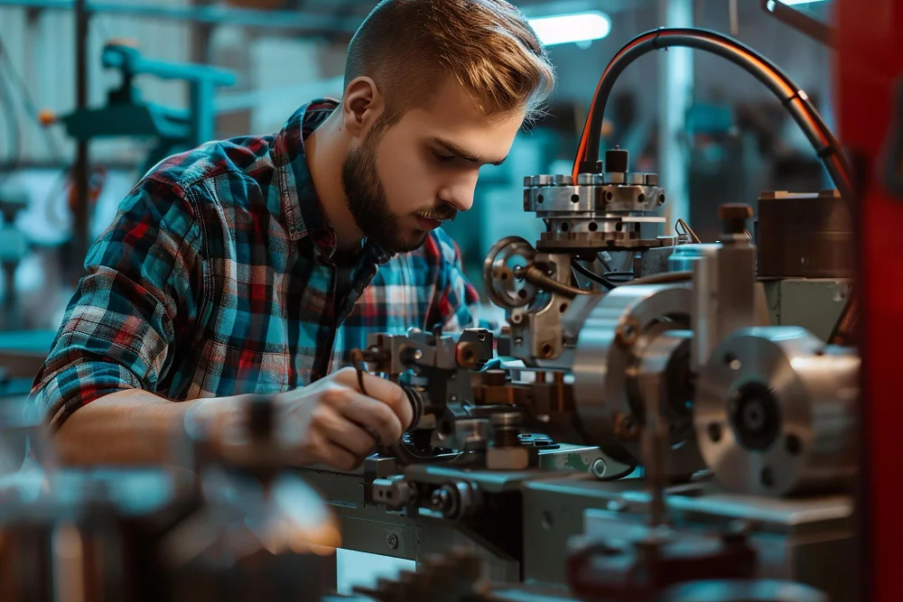 machinery in operation at a production facility in Riyadh, Saudi Arabia.